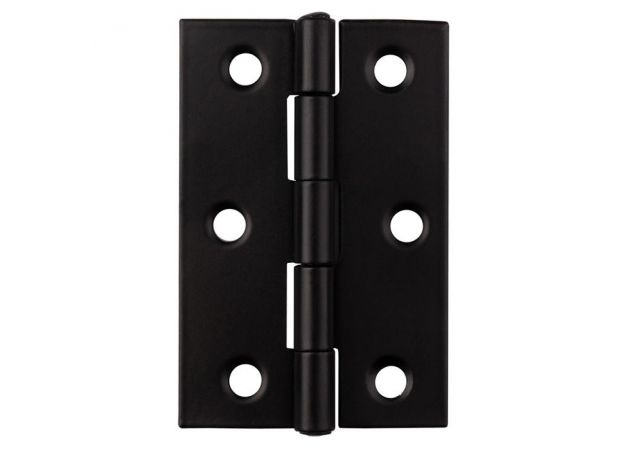 Scharnier rechte hoek - Zwart - 76x50mm - vaste pen - HINFP1 BLACK