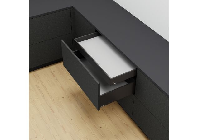 Blum Legrabox binnenlade - Hoogte M (109mm) - 650mm - 70kg - Carbonzwart