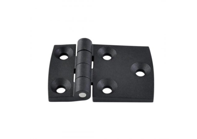 Kunststof scharnier - Asymmetrisch - Stift RVS 316 (A4) - 90x60mm