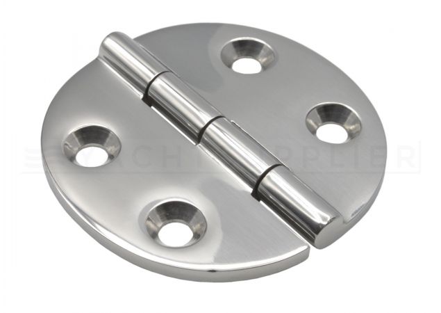 Luikscharnier - 65x65x3mm - Knoop boven - Rvs 316 gepolijst