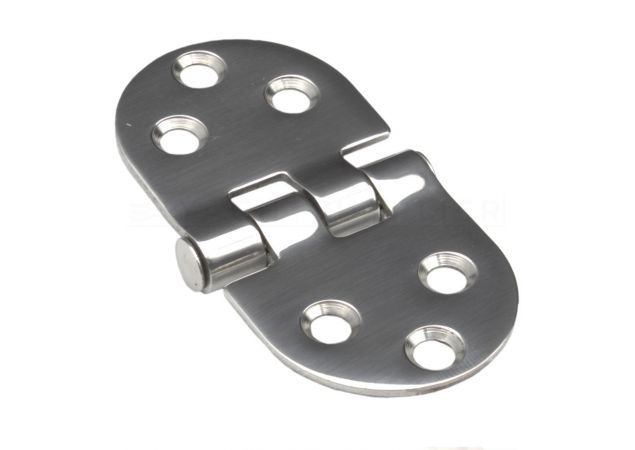 Luikscharnier knoop midden Rvs gepolijst 76x38x2,0mm
