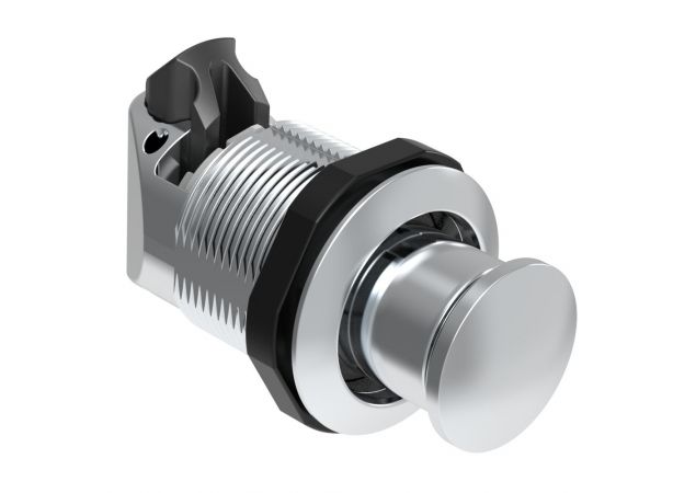 Drukknopslot Southco M1-2A-15-1 Rond Kunststof Chroom inclusief sluitlip