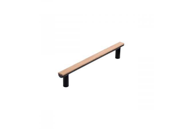 T-greep hout/metaal - 188x12x160mm - Eiken/Zwart