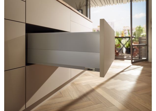 Blum Merivobox lade met Boxcap - Hoogte E (209mm) - 400mm - 40kg - Indiumgrijs