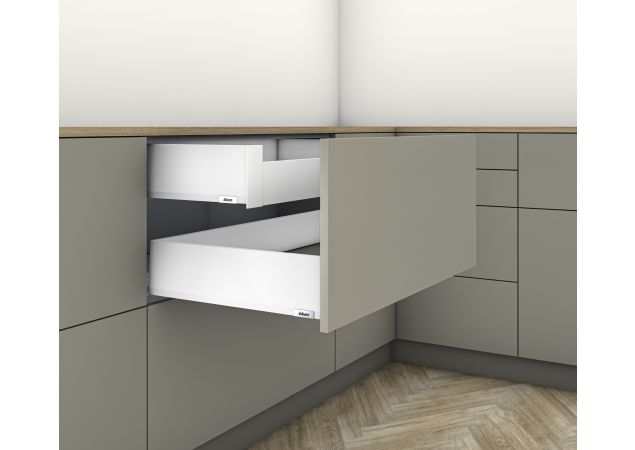 Blum Merivobox binnenlade - Hoogte K (144mm) - 450mm - 40kg - Zijdewit