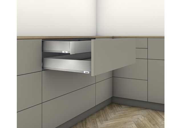 Blum Merivobox binnenlade - Hoogte M (106mm) - 450mm - 40kg - Indiumgrijs