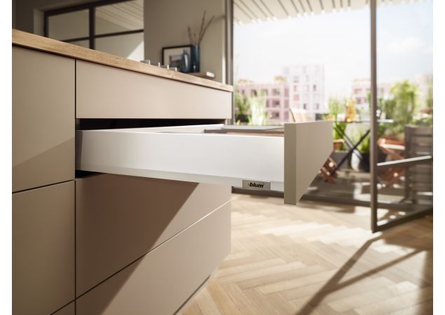 Blum Merivobox lade - Hoogte M (108mm) - 550mm - 70kg - Zijdewit
