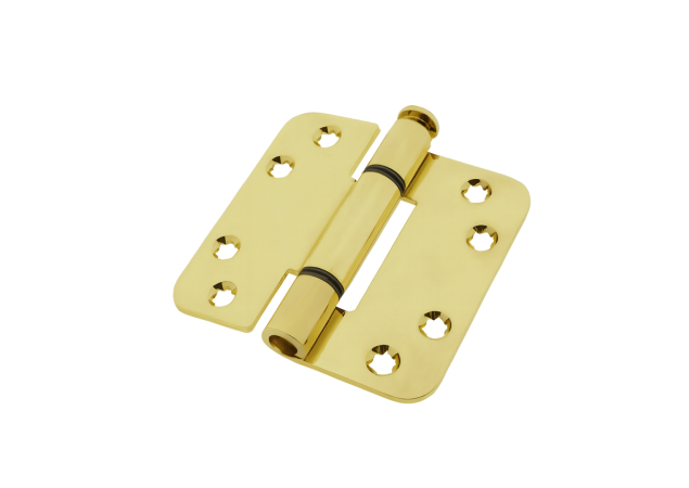 Glijlagerscharnier BSW RD818 - Rvs 304 Messing - 89x89mm - Ronde hoeken - Max. draagvermogen 150kg