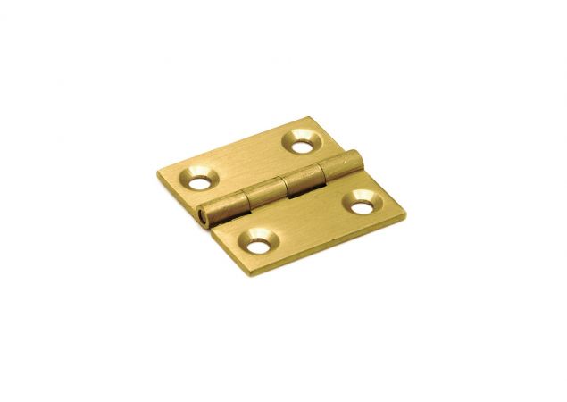 Scharnier Messing geborsteld 25x25mm Dikte: 1,6mm Knoop Ø4,2mm