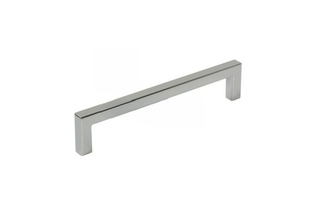 Meubelgreep Glans Chroom vierkant - Totale lengte : 500.5mm - Hart op hart : 492mm - Dikte : 8,5mm