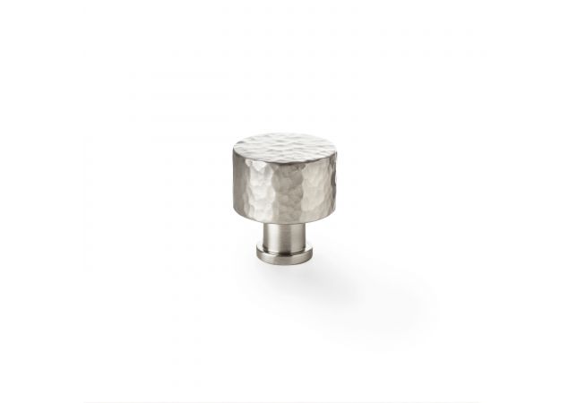 Meubelknop Hammered 'Leila' - Mat nikkel - Ø30mm - Hoogte 26mm - AW816-30-SN