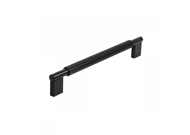 Handgreep met lijnstructuur - 1200x35x1178mm - Mat zwart