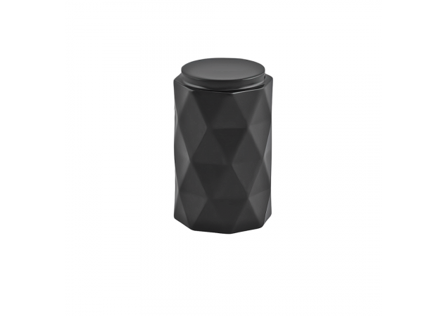 Meubelknop Diamond cut Cylinder - Mat zwart - Ø19mm - Hoogte 30mm - AW847-30-BL