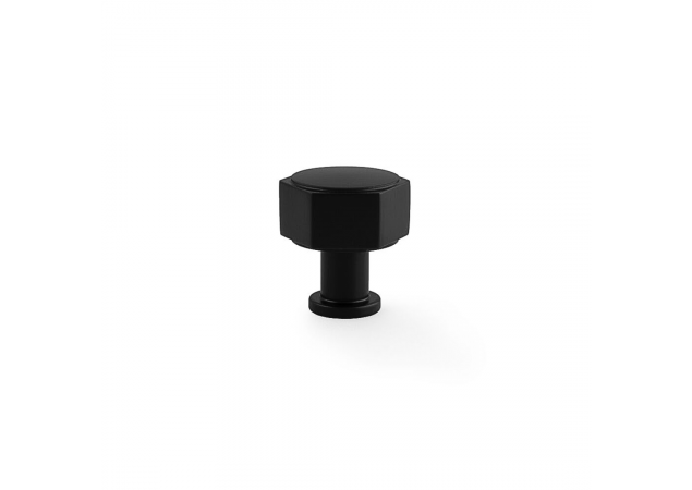 Meubelknop Hex 'Vesper' - Mat zwart - Ø33mm - Hoogte 35mm - AW828-33-BL