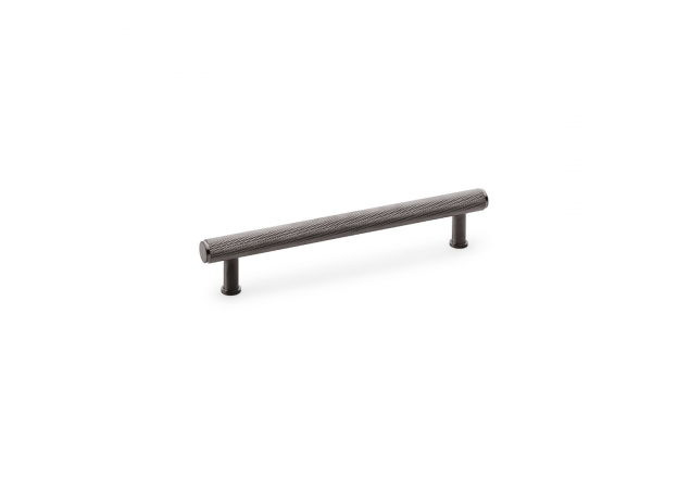 Meubelgreep Knurled 'Crispin' - PVD Antraciet - 198x38x160mm - AW809-160-DBZPVD