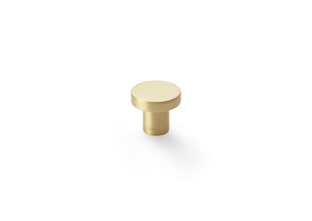 Meubelknop Plain 'Hanover' - Mat messing - Ø30mm - Hoogte 26mm - AW821-30-SB