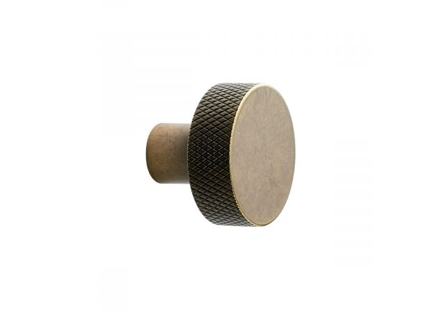 Meubelknop met structuur - Ø35mm - Hoogte 29mm - Antiek brons
