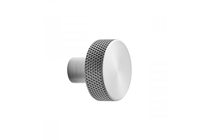 Meubelknop met structuur - Ø35mm - Hoogte 29mm - RVS Look