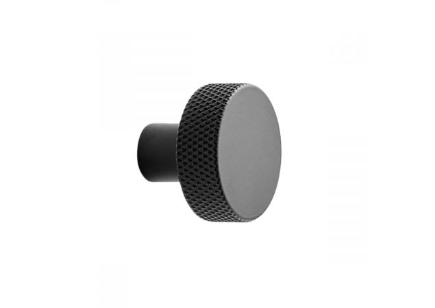 Meubelknop met structuur - Ø35mm - Hoogte 29mm - Mat zwart