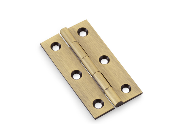 Meubelscharnier Antiek Messing - 64x35x2mm - 2 stuks - AW064-CH-AB