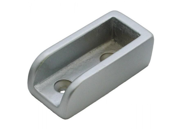 Slingerlijsthouder 45mm - Voor 16mm plaatdikte - Messing mat chroom 532116.9
