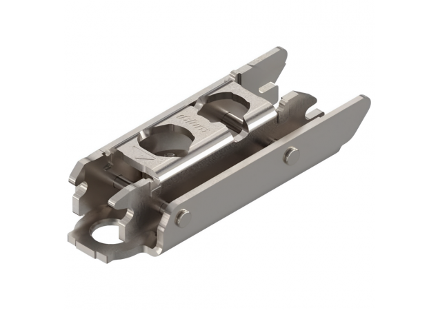 Kruismontage plaat recht vernikkeld 3mm