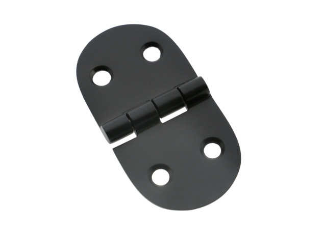 Luikscharnier - 75x38mm - Knoop Boven - Rvs 316 - PVD Mat Zwart