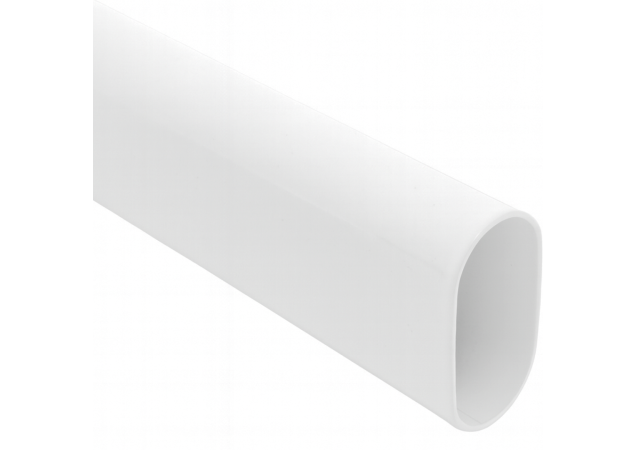 Kastroede - Ovaal - 30x15x2000mm - Wit
