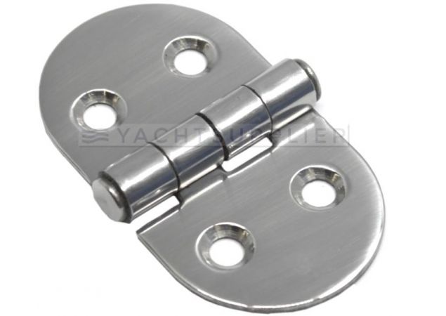 Luikscharnier knoop boven Rvs 316 gepolijst 68x39x2mm