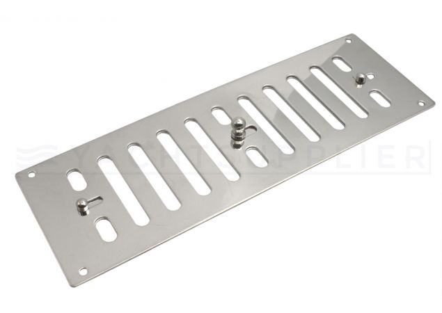 Ventilatierooster - 229x76mm - RVS 304 (A2) - Afsluitbaar