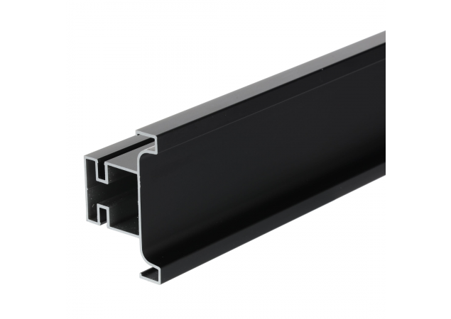 Verticale greeplijst middenprofiel - Mat zwart - 2,9 meter
