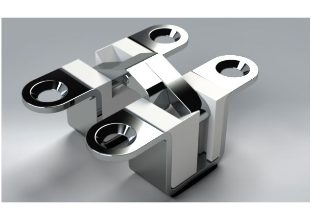 Onzichtbaar scharnier klein Rvs 316 gepolijst - 0 tot 178° - Type YLSCIP14