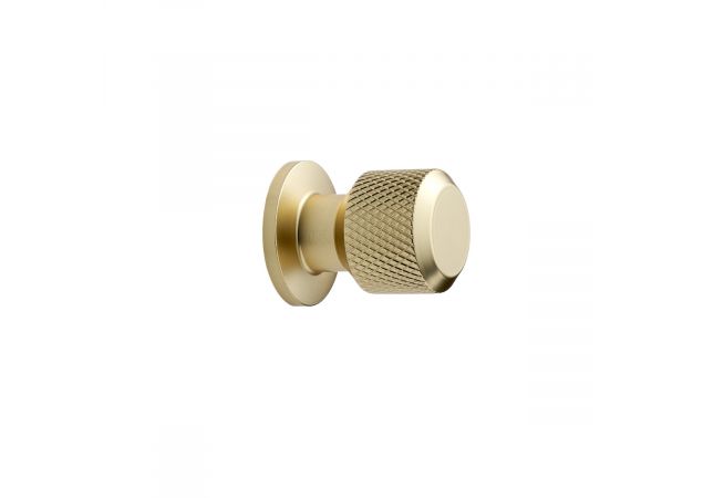 Meubelknop met ruitstructuur - Ø25mm - Hoogte: 35mm - Goud