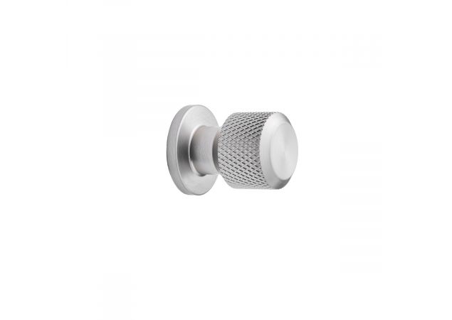 Meubelknop met ruitstructuur - Ø25mm - Hoogte: 35mm - RVS Look