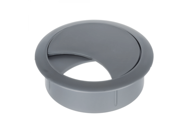 Kabeldoorvoer - Zilver - Boordiameter: ø60mm - Diepte: 20mm - Diameter: ø69mm - Rond
