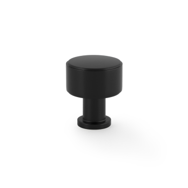 Meubelknop Plain 'Lucia'  - Zwart - Ø29mm - Hoogte 35mm - AW807P-29-BL