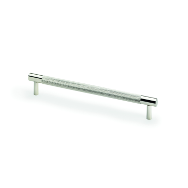 Meubelgreep Knurled 'Brunel' - Mat vernikkeld - 217x32x192mm - AW810-192-SN