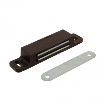 Magneetsnapper Bruin 6kg 67x18mm inclusief sluitplaat