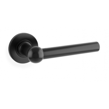 Deurkruk 'Siskin' - Mat zwart - Rond rozet Ø50mm - AW250BL