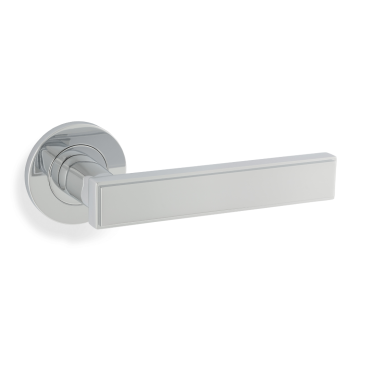 Deurkruk 'Jesper' - Chroom gepolijst - Rond rozet Ø50mm AW260PC