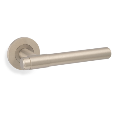 Deurkruk Plain 'Kingston' - PVD Mat vernikkeld - Rond rozet Ø50mm AW241SNPVD