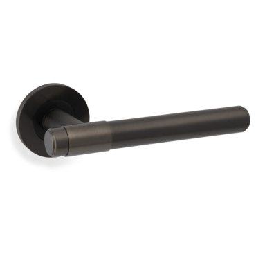 Deurkruk Plain 'Kingston' - PVD Antraciet - Rond rozet Ø50mm AW241DBZPVD