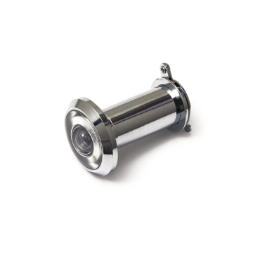 Deurspion messing verchroomd - Ø16mm - Voor deurdikte 36-60mm - Inclusief afsluitklepje - 200° zichtveld