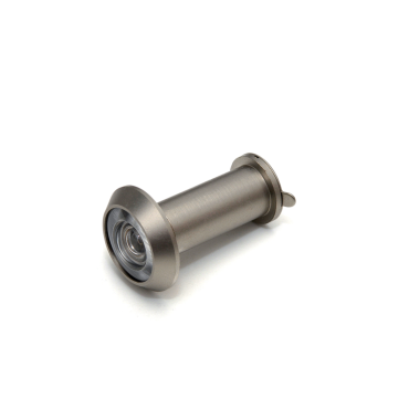 Deurspion messing rvs finish - Ø14mm - Voor deurdikte 36-60mm - Inclusief afsluitklepje - 180° zichtveld