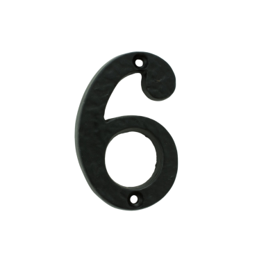 Huisnummer 6/9 - Smeedijzer - Antiek zwart - 78mm