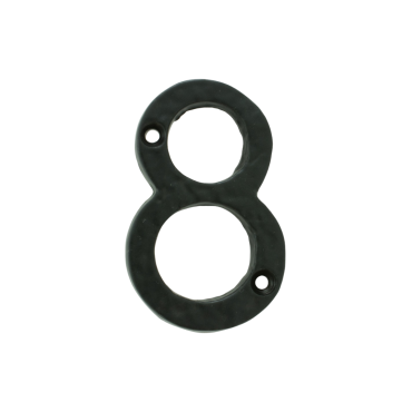 Huisnummer 8 - Smeedijzer - Antiek zwart - 78mm