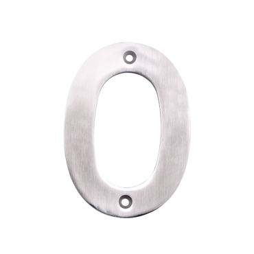 Huisnummer 0 - RVS 316 - Mat - 100mm