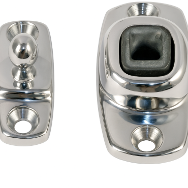 Deurklem Rvs 316 gepolijst 50x23mm inclusief tegenplaat 36x14mm