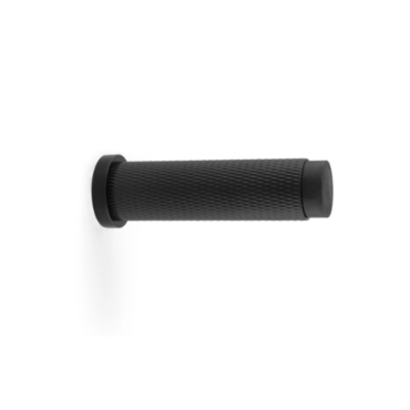 Deurstopper Brunel 'Knurled' - Mat zwart - Wandmontage