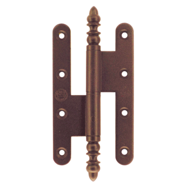 Paumelle BR 140x80x3.5 roest epoxy Rechts met vaasknop